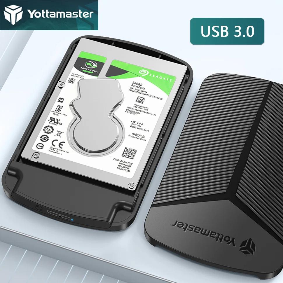 Yottamaster HDD SSD Ŭ, SATA to USB A C 3.0 , ϵ ̺ ũ  ̽, 6Gbps UASP HD 丮 ڽ Ŀ, 2.5 ġ